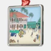 Boca Grande Railroad Depot Metalen Ornament (Links)