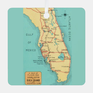Boca Grande Useppa Florida Kaart Ornament