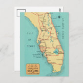  Boca Grande Useppa Island Florida Kaart  (Voorkant / Achterkant)