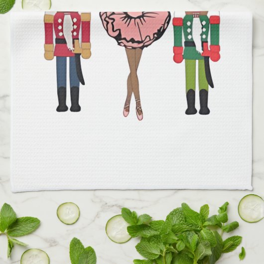 Boca Raton Black Nutcracker Funny Christmas  Theedoek (Gevouwen)