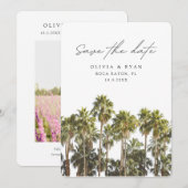 Boca Raton Bruiloft Florida Save the Date Kaart (Voorkant / Achterkant)