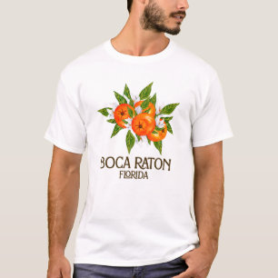 Boca Raton Florida Beach FL Sinaasappels Blosso T-shirt