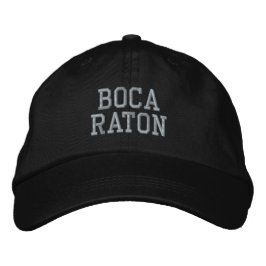 Boca Raton Florida Geborduurde Honkbalpet Pet