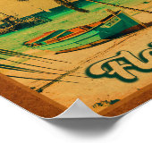 Boca Raton Florida Palm Tree Beach FL Poster (Hoek)