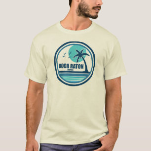 Boca Raton Florida Palm Tree Vogels T-shirt