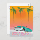 Boca Raton Florida reisposter. Briefkaart (Voorkant / Achterkant)