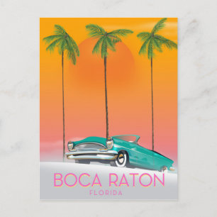 Boca Raton Florida reisposter. Briefkaart