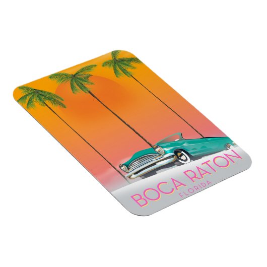 Boca Raton Florida reisposter. Magneet (Rechterzijde)