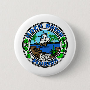 Boca Raton Florida Ronde Button 5,7 Cm
