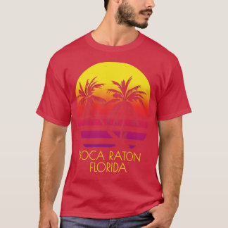 Boca Raton Florida Tropische Zonsondergang Palm T T-shirt