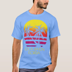Boca Raton Florida Tropische Zonsondergang Palm T T-shirt