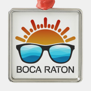Boca Raton Florida Zonnebrillen Metalen Ornament