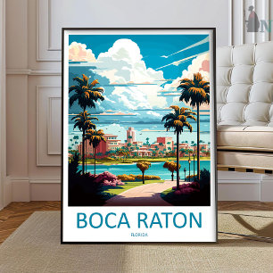 Boca Raton Reisprent Muur Kunst Boca Raton Muur De Poster