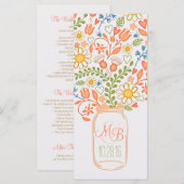 bocal à fleurs rustiques mason programmes de maria (Devant / Derrière)