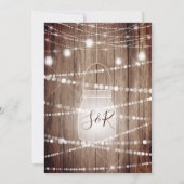 Bocal de lampe de ferme rustique Invitation en boi (Dos)