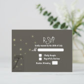 Bocal de lucioles Rustique Mariage Invitation RSVP (Debout devant)