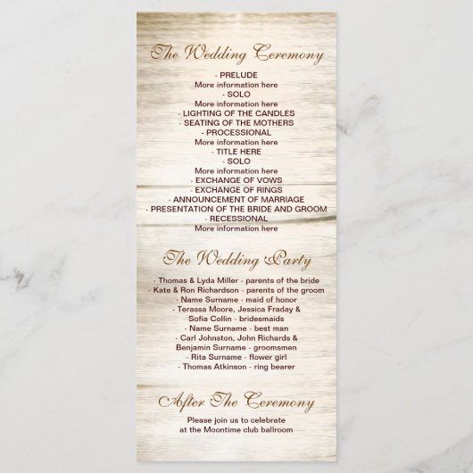 bocal de mason avec lilacs programmes de mariage r (Dos)