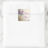 bocal de mason avec lilas merci autocollants (Sac)