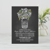 bocal de mason floral chalkboard invitations de ma (Debout devant)