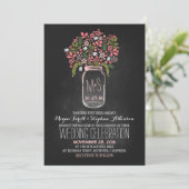 bocal de mason floral chalkboard invitations de ma (Debout devant)