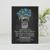 bocal de mason floral chalkboard invitations de ma (Debout devant)