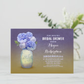 Bocal de mason peint invitation rustique de douche (Debout devant)