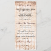 bocal de mason rustique brun programme de mariage (Dos)