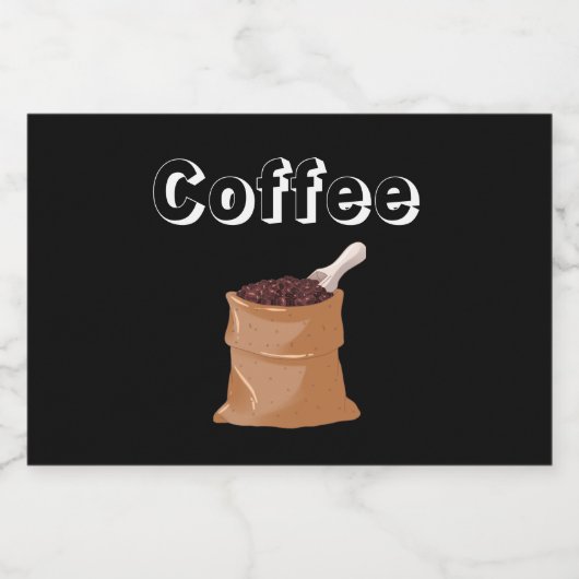 Bocal Étiquette café (Étiquettes simples)