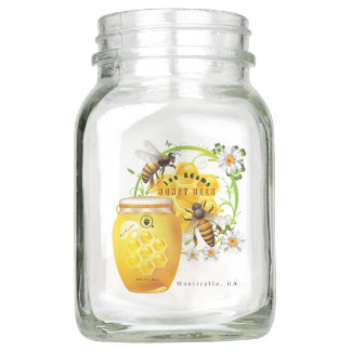 Bocal Mason Joe Adams Honey Mason Jar
