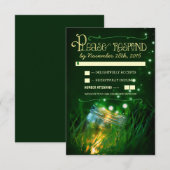 bocal mason lucioles mariage rustique jardin RSVP (Devant / Derrière)