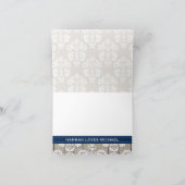 Bocal mason monogrammé Hydrangea Navy corail MERCI (Intérieur)