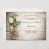 bocal rustique mason mariage invitations anniversa (Devant)