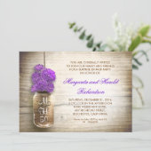 bocal rustique mason mariage invitations anniversa (Debout devant)