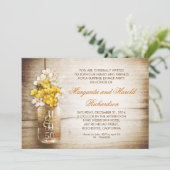 bocal rustique mason mariage invitations anniversa (Debout devant)