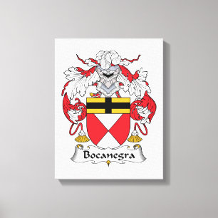 Bocanegra Family Crest Canvas Afdruk