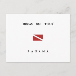 Bocas Del Toro Panama Scuba Dive Flag Briefkaart
