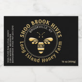 Bocaux 2 x 3" Étiquette alimentaire étanche pour miel ave (Étiquettes simples)