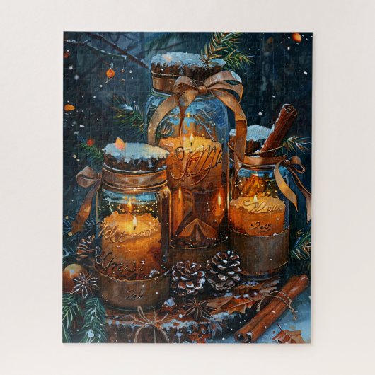 Bocaux de bougie Mason Puzzle (Vertical)