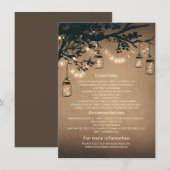 bocaux de mason et lucioles Cartes d'information d (Devant / Derrière)