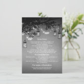 bocaux de mason et lucioles Cartes d'information d (Debout devant)