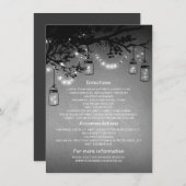 bocaux de mason et lucioles Cartes d'information d (Devant / Derrière)