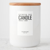 Bocaux Étiquette blanc cosmétique pour emballage de bougi (Devant)