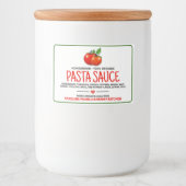 Bocaux Étiquette de conserve de sauce pour pâtes maison (Devant)