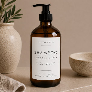 Bocaux Étiquette de marque pour entreprise de shampooing