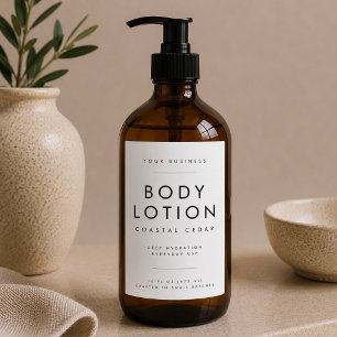 Bocaux Étiquette de marque pour lotion corporelle