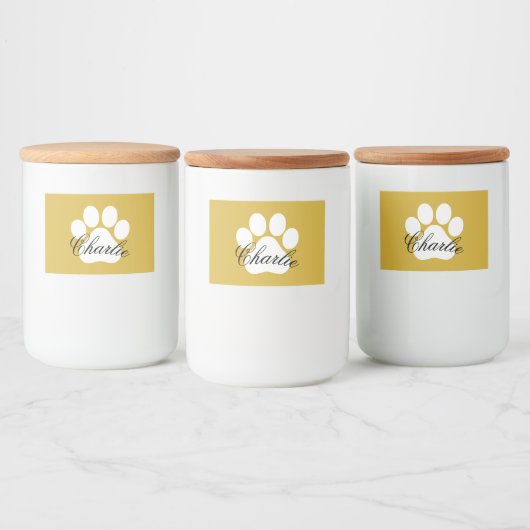 Bocaux Étiquette de nourriture pour chien avec empreinte (Bouteilles)