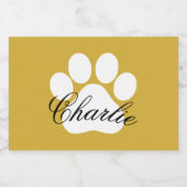 Bocaux Étiquette de nourriture pour chien avec empreinte (Étiquettes simples)