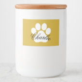 Bocaux Étiquette de nourriture pour chien avec empreinte (Devant)