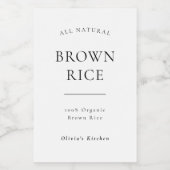 Bocaux Étiquette de nourriture pour garde-manger moderne (Étiquettes simples)