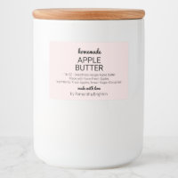 Étiquette de pot de cuisine pour compote de pomme
